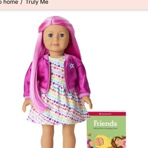 NIB American Girl Doll with Pink Hair and Jacket Truly Me™ Doll #87 & Hair Set